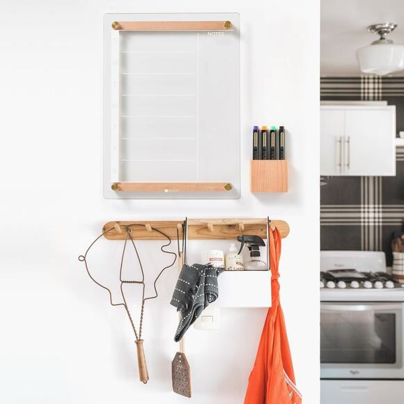 YEOUX Clear Glass Weekly Dry Erase Calendar – 15" x 11" Wall Whiteboard - Picture 2 of 6